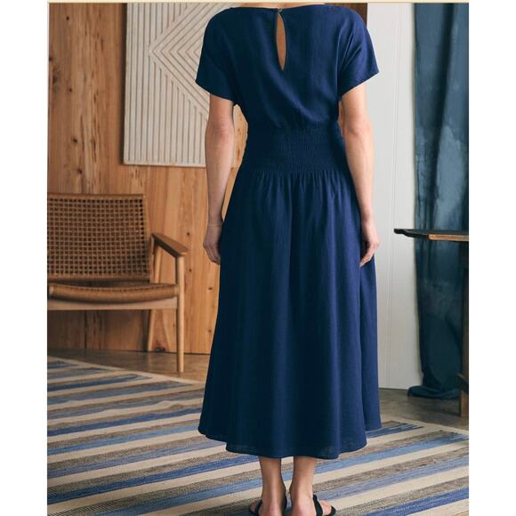 Faherty Brand Coast To Coast Midi Dress - Size XS (New) - Picture 3 of 6